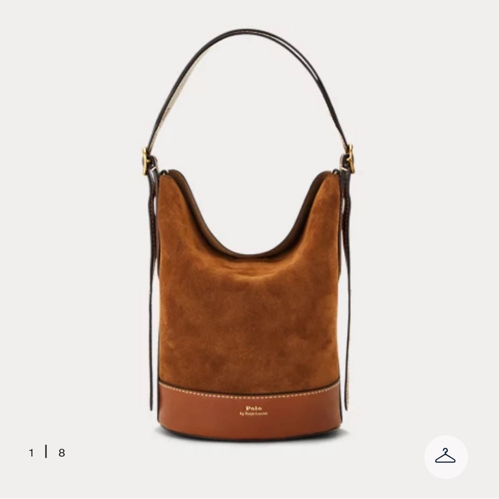 Polo Ralph Lauren Suede-Leather Small Bellport Bucket Bag